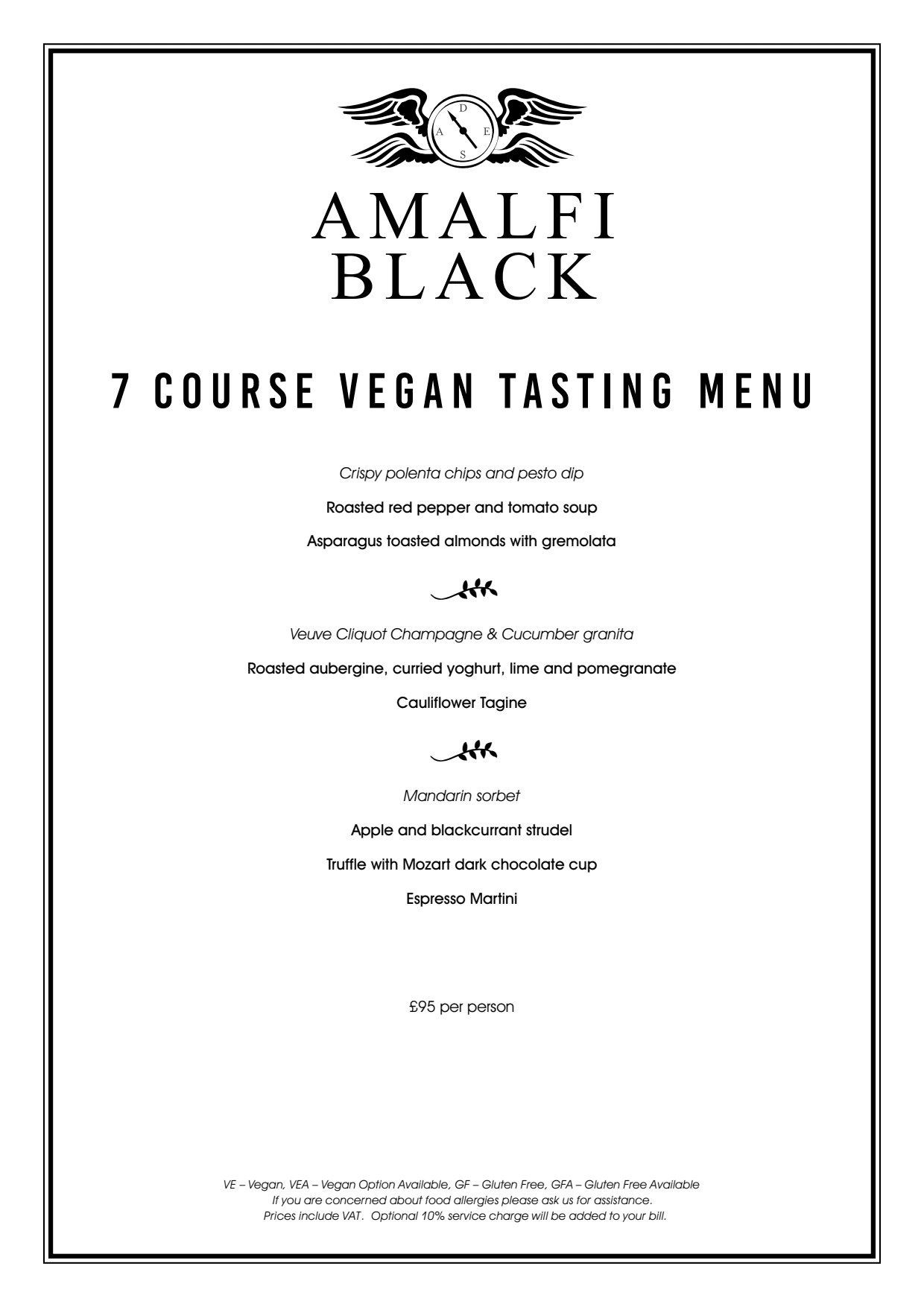 Tasting Menu Dine With Us Amalfi White